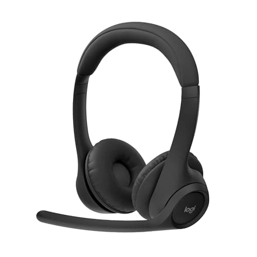 Image of Logitech Zone 300 Wireless Bluetooth Headset With Noise-Cancelling Microphone, Compatible with Windows, Mac, Chrome, Linux, iOS, iPadOS, Android - Black