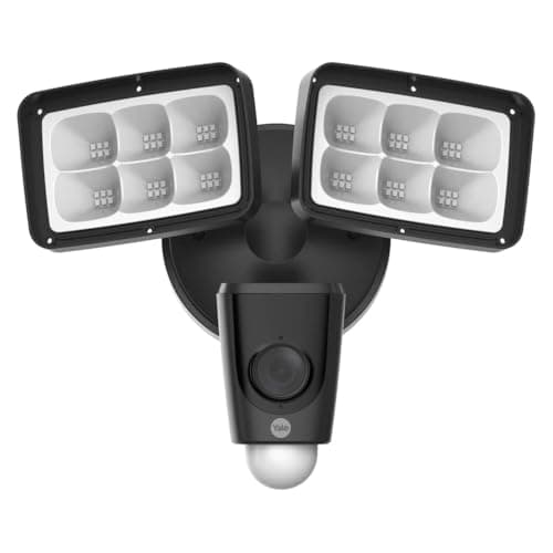 Image of Outdoor Security Camera Floodlight Cam Wired Plus 1080p HD Video, LED Floodlights, Siren, Wifi, Hardwired | alternative to CCTV system Works with Google and Alexa - No subscription needed RRP£169.99