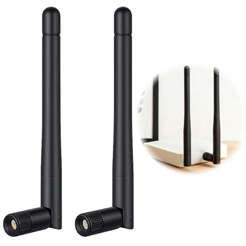 Image of 2PCS WiFi Antenna, RP-SMA Dual Band 2.4GHz 5.8GHz 3dBi Omni-Directional Aerial, High Gain Wireless Antenna for Router, Network Card, USB Adapter, Video Surveillance, Bluetooth, Drone