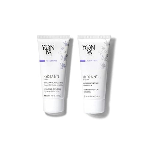 Image of Hyaluronic Acid Heroes – Yonka Hydra No. 1 Cream 50ml - Hyaluronic Acid Moisturizer + Hydra N°1 Masque 50ml - Intense Hydration,