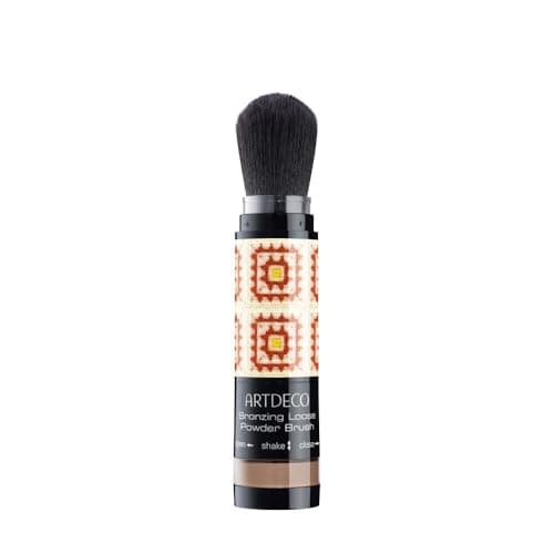 Image of ARTDECO Bronzing Loose Powder Brush - for Face & Body - Loose Bronzing Powder with Integrated Brush - Ideal for Travel - 1 x 3 g