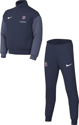Image of Paris Saint-Germain Strike Nike Dri-Fit Older Kids Knitted Football Tracksuit, Midnight Blue/Midnight Blue/Navy/Spread White, Small HJ8032-411