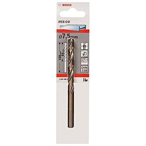 Image of Bosch Professional 2608585859 HSS-Co Metal Drill Bit (stainless steel, 7.5 x 69 x 109 mm, accessory drill driver) , Gold