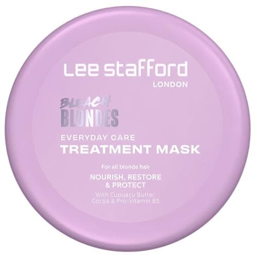 Image of Lee Stafford Daily Blonde Hair Mask | Conditioner Treatment for Hydrating Dry, Damaged, Bleached Hair, No Yellow, Brassy, Orange Tones, Refresh Colored Bleached Hair, Silver, Light Purple, 200 ml