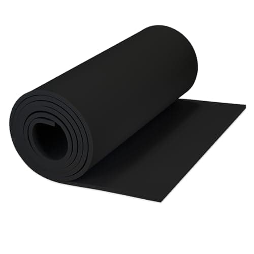 Image of XLTBOMS Black EVA Foam Sheets Roll, High Density EVA Foam 10mm Thick, Premium Cosplay Foam 34cmx150cm, 86kg/m3 Craft Foam Sheets for Cosplay Costume, Crafts, DIY Projects (10mm Black)