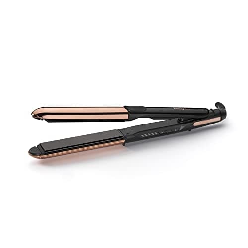 Image of BaByliss ST482E Straight & Curl Brilliance 2-in-1 Straightener with ION Technology and True-Titanium Smoothing Plates, Anti-fluff, 5 Temperature Settings [150-235°C], Stainless Steel Housing (Curls
