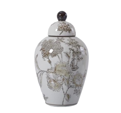 Image of Habrur Ginger Jar Vase Jar Decorative Jars Decorative Ginger Jars Ancient Chinese Porcelain Ceramic Temple Jar With Sealed Lids Home Kitchen Dining Ginger Jars for Home Decor