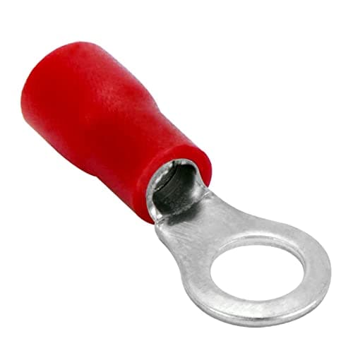 Image of Conext Link RTV-8R25 Vinyl Ring Terminal 25 Pack (#8 Stud, Red 22-18 Gauge)