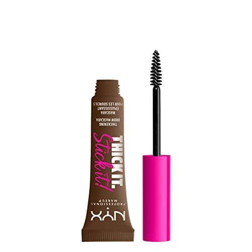 Image of NYX Professional Makeup Thick It. Stick It! Ultra Buildable Brow Mascara, Tints & Thickens with 16hr Wear, Vegan FormulaVegan 16H Thickening Brow Mascara, Shade: Brunette