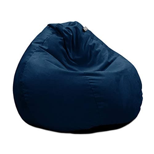 Image of rucomfy Beanbags Velvet Slouchbag Bean Bag - Luxury Plush Living Room or Bedroom Beanbag Chair for Teens and Adults - Premium Home Furniture Seating - D80cm x H110cm (Peacock Blue)