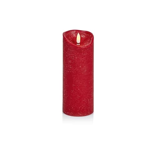 Image of Premier Decorations Red LED Flickabrights Wax Candle Battery Operated Christmas Decoration Xmas Festive Décor 23cm x 9cm