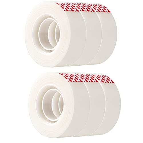 Image of Amazon Basics Matte Finish Tape, 6 Pack, 2.1 x 0.75 inch, Translucent
