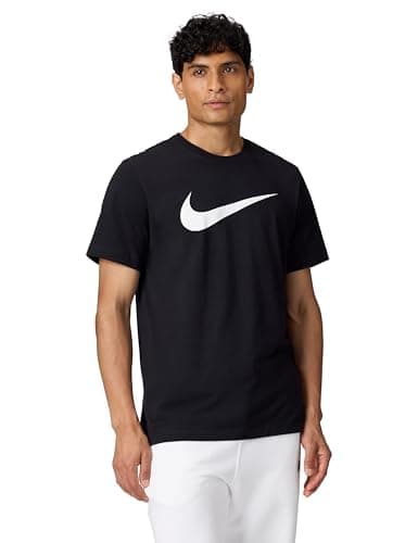 Image of Nike DC5094-010 M NSW TEE ICON Swoosh Sweatshirt Men's Black/White 3XL-T