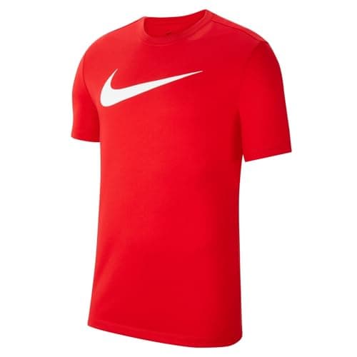Image of Nike CW6936-657 M NK DF PARK20 SS TEE HBR T-shirt Men's UNIVERSITY RED/WHITE Size M