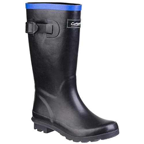Image of Cotswold Fairweather Junior Wellington Boot Unisex Kids Black/Blue Size 10