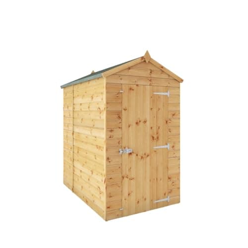 Image of WALTONS | Shiplap Windowless Storage Sheds | Apex Roof | Shiplap Tongue and Groove | Wooden Garden Storage Shed | 10 Year Anti Rot Guarantee | (6ft x 4ft)