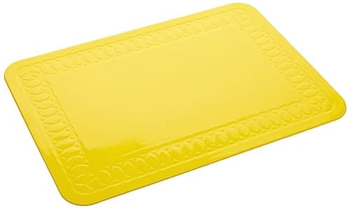 Image of Tenura Yellow Silicone Rubber Non Slip Table and Tray Mat 25 5 x 18 5 cm