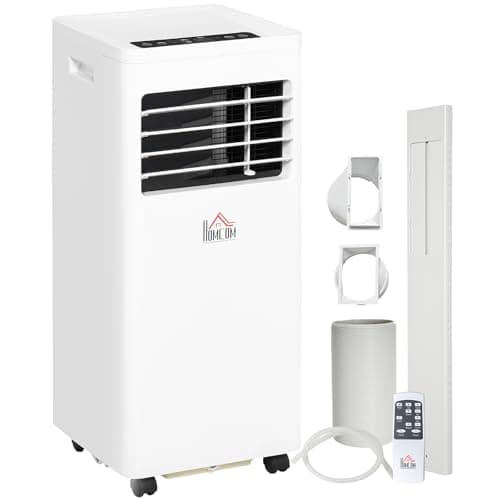 Image of HOMCOM Portable Air Conditioner 7000 BTU, 4-in-1 Cooling, Dehumidifier, Fan, Sleep Mode, Air Conditioning Unit with Digital Display & Remote Control, 24H Timer, Window Venting Kit, for Room up to 26㎡
