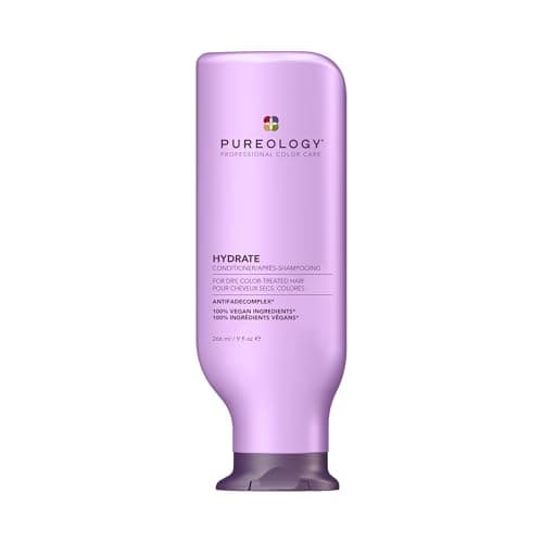 Image of Pureology Hydrate Moisturising Conditioner for Medium to Thick Dry, Damaged & Colour-Treated Hair, Sulphate Free, Vegan Formula for Deep Nourishment and Softness 266ml