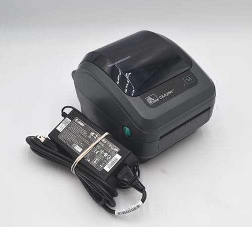 Image of Zebra GK420d Monochrome Desktop Direct Thermal Label Printer with Fast Ethernet Technology, 5 in/s Print Speed, 203 dpi Print Resolution, 4.09" Print Width, 100-240V AC (Refurbished)
