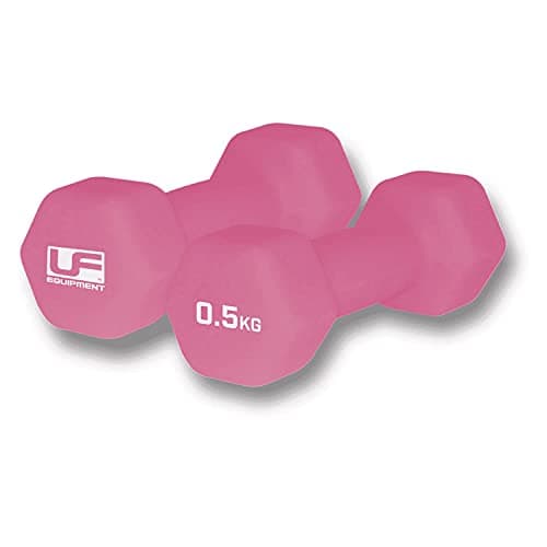 Image of Urban Fitness Neoprene Covered Hex Dumbbells Fitness (Pair) Pink 2 x 0.5kg