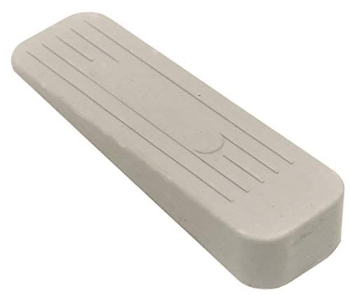 Image of fiXte Deluxe Heavy Duty Non-Slip Rubber Door Wedge Stopper (1, Light Grey/Cream)