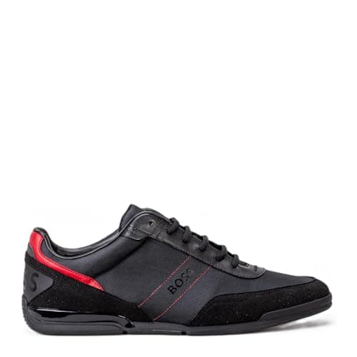 Image of BOSS Mens Saturn Low Top Trainers Black/Red 006 9