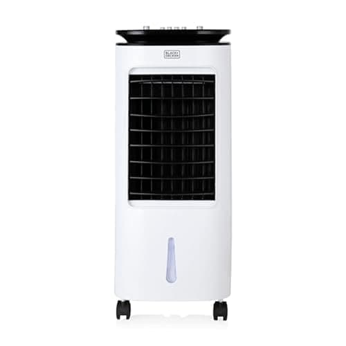 Image of BLACK+DECKER Portable 2-in-1 Air Cooler, 3 Speed Settings with 7 Litre Water Tank, Portable, 65W, White, BXAC65001GB