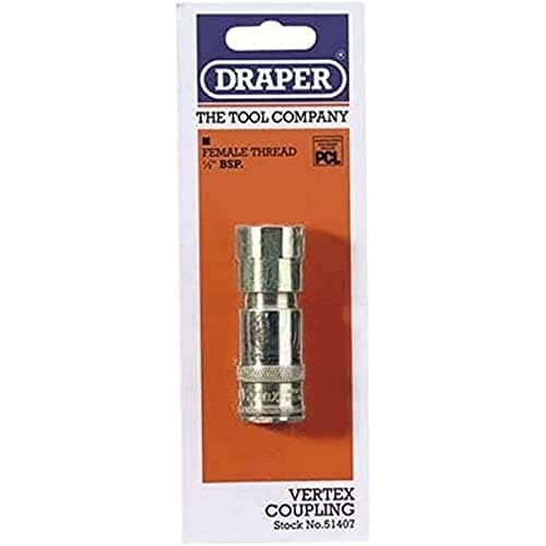 Image of Draper 51407 Vertex Taper Air Line Coupling with Female Thread, 1/2" BSP,Blue