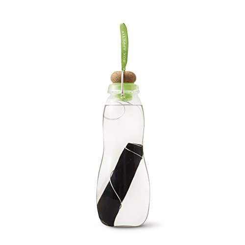 Image of BLACK+BLUM Eau Good Glass Water Bottle with Charcoal Filter | Filter Water Using Traditional Japanese Binchotan Charcoal, Supercharge Your Hydration, Leak Proof BPA Free Bottle, Lime, 650ml