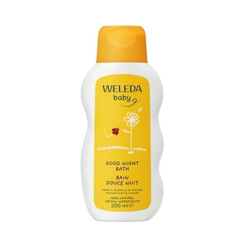 Image of Weleda Baby Good Night Baby Bath, Bath Soak with Organic Calendula & Lavender, Dermatologically Tested, Certified Natural, 200ml