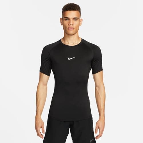 Image of NIKE FB7932-010 M NP DF Tight TOP SS Sweatshirt Men's Black/White Size XL