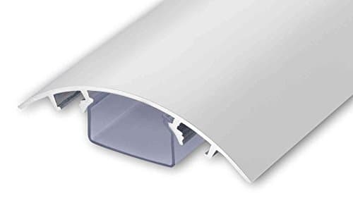Image of Alunovo Designer Aluminium Cable Duct in White Matte Length 60 cm/Also Suitable for Flat LED TVs