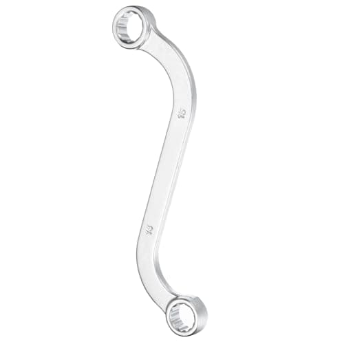 Image of sourcing map S-Style Box Wrench Metric 14mm x 15mm 12-Point Carbon Steel Double End S-Shaped Ratcheting Wrench S Box Wrenches Tools for Repairs