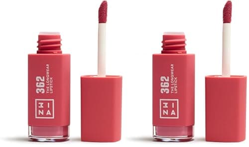 Image of 3INA MAKEUP - The Longwear Lipstick 362 - Pink Long Lasting Lipstick - Matte Liquid Lipstick with Hyaluronic Acid (Pack of 2)