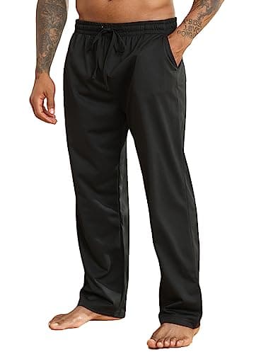 Image of Halfword Joggers Men Sweatpants Casual Trousers Bottoms Loose Fit Jogging Track Lounge Pants Pockets Training Gym Running Black XL
