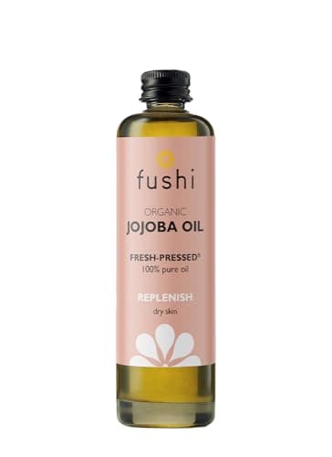 Image of Fushi Organic Jojoba Oil 100 ml | Fresh-Pressed| Rich in Vitamin E | Best for Skin Cleansing, Dry Skin & Dry Hair | Hypoallergenic Oil | Ethical & Vegan Society Approved | Manufactured in the UK