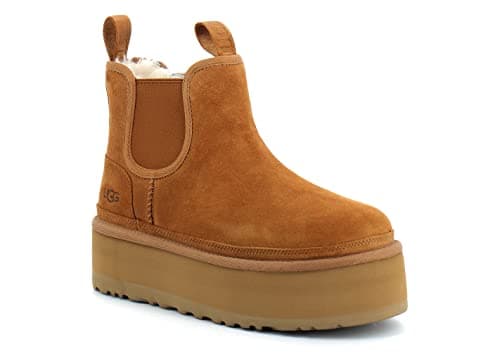 Image of UGG W Neumel Platform Chelsea Boot, Chestnut, 8 UK Child