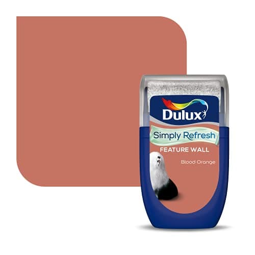 Image of Dulux Simply Refresh Feature Wall Matt Emulsion Paint - Blood Orange - 30ML, Tester, 5569262
