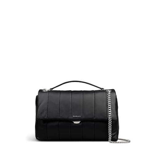 Image of RADLEY London Burton Way - Quilt Women's Leather Small Flapover Cross Body, Black