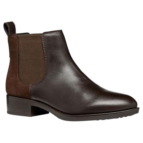 Image of Geox Women's D Felicity B Ankle Boot, Dk Brown, 8 UK