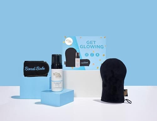 Image of Bondi Sands Get Glowing 3 Piece Starter Kit Light/Medium | Self Tan Set | Australian Made | Vegan & Cruelty Free