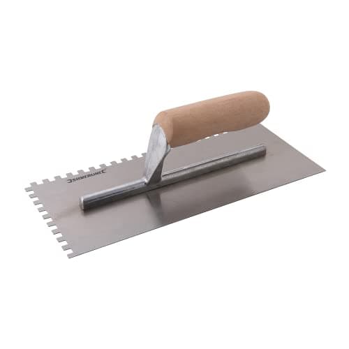 Image of Silverline Adhesive Trowel Wood-Handle 280 x 120mm - 6mm Teeth (CB59)