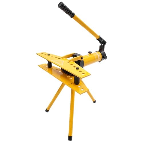 Image of TkkMivcOC Manual Hydraulic Pipe Bender Set, 10 Ton Hydraulic Bender Tube Bending with 6 Dies, Exhaust Pipe Tubing Machine Tool up to 90°, for Metal Tubes with 1in (25.4mm) Diameter
