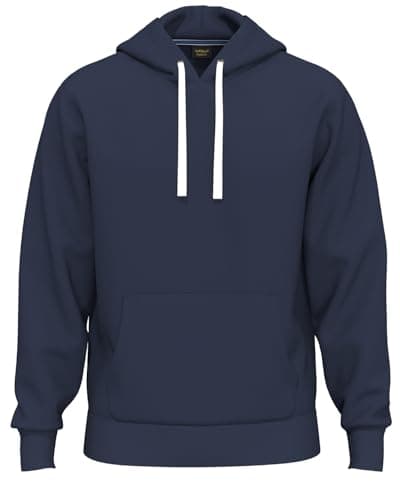 Image of SoftSpun Hoodies For Men UK xxxl (Improved Specs)|Premium 100% Fleece Plain Mens Hoodies Pullover Year-Round Cotton Hooded Sweatshirt Navy Blue