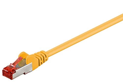Image of Goobay 95483 CAT 6 Patch Cable, S/FTP (PiMF), Yellow, 10 m Length