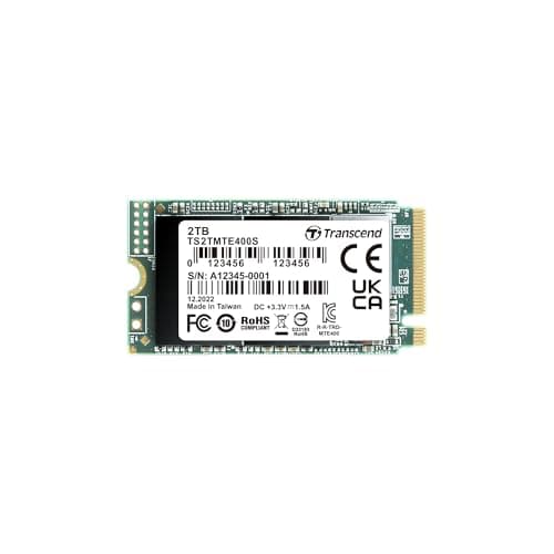 Image of Transcend MTE400S 2TB M.2 2242 NVMe PCIe Gen3 x4 SSD, Read/Write up to 2,000/1,700 MB/s with 3D NAND Flash TS2TMTE400S
