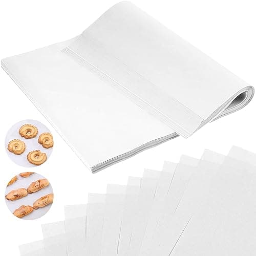 Image of Greaseproof Paper for Baking - 50PCS Parchment Sheets for Roasting, BBQ, Cookies - Waterproof Food Grade (20 x 30cm)