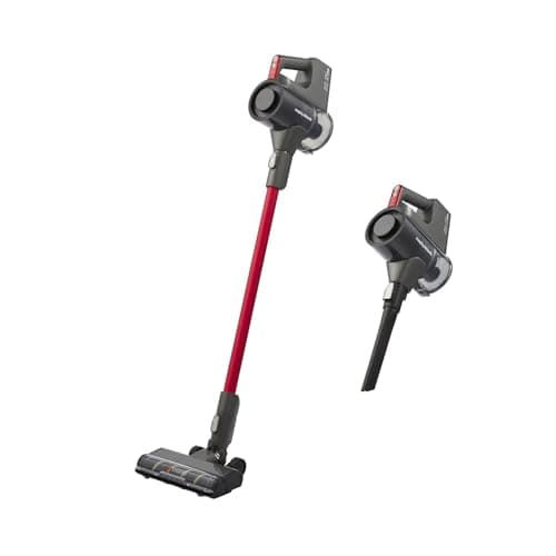 Image of Morphy Richards MRXSTICK250 PremierGlide Cordless Stick Vacuum Cleaner, Up to 45min Runtime, HEPA Filter, ECO Mode, Anti-Tangle, Lightweight,Multi-Surface, Accessories & Pet Tool, Grey & Red, 730003