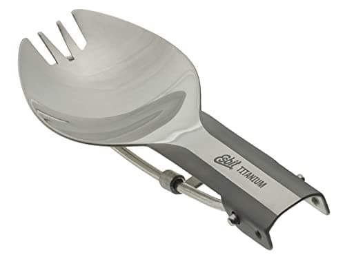 Image of Esbit Foldable Titanium Spoon/Fork - Silver